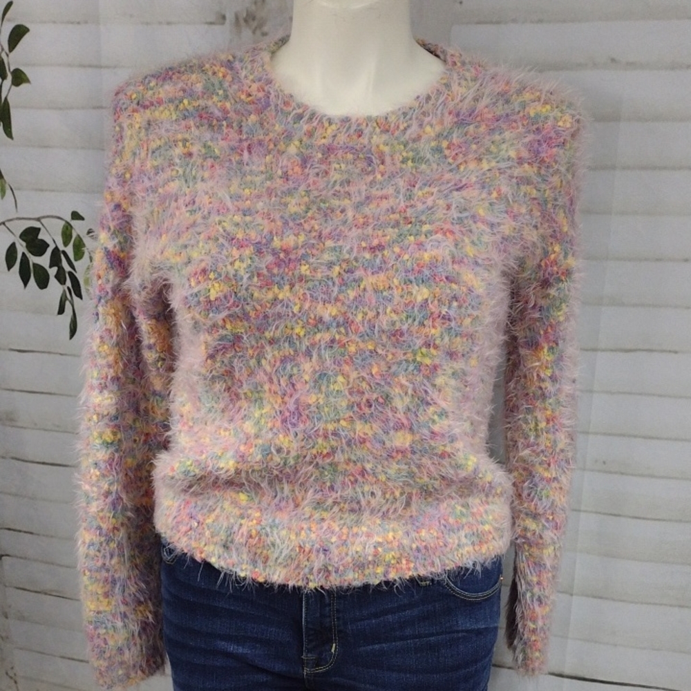 Absolutely Fuzzy Confetti Sweater Size L